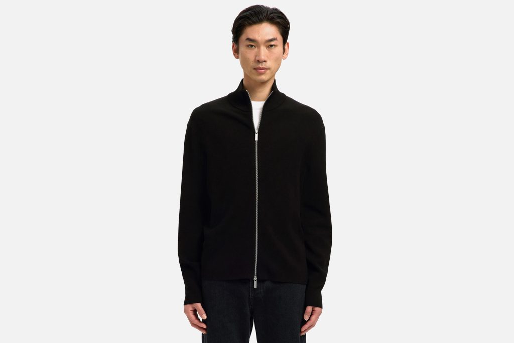 TELLER ZIP CARDIGAN BLACK