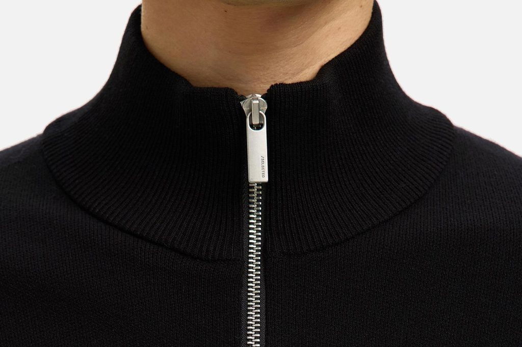 TELLER ZIP CARDIGAN BLACK