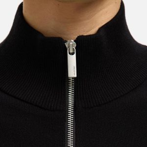 TELLER ZIP CARDIGAN BLACK – Image 4