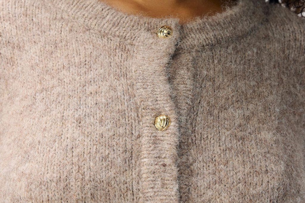 SAGGIA KNIT CARDIGAN HUMUS