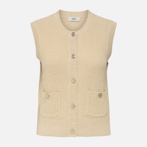 STELLA VEST KNIT WHITECAP GRAY – Image 1