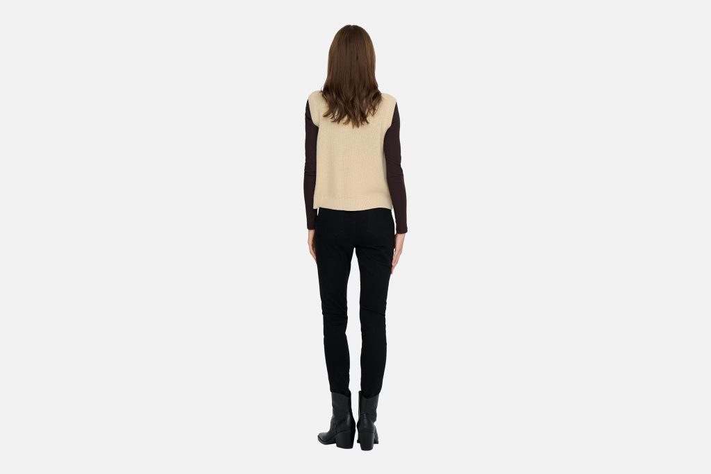 STELLA VEST KNIT WHITECAP GRAY