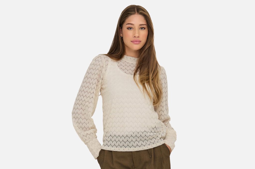 AVERY LACE TOP SANDSHELL