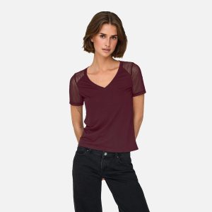 STINNE TOP MESH MAROON BANNER – Image 1