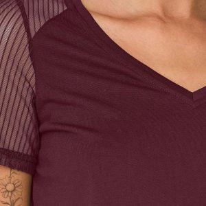 STINNE TOP MESH MAROON BANNER – Image 3