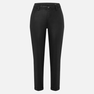 CHINO TURN UP COATED BLACK – Image 1