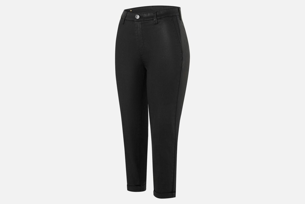 CHINO TURN UP COATED BLACK