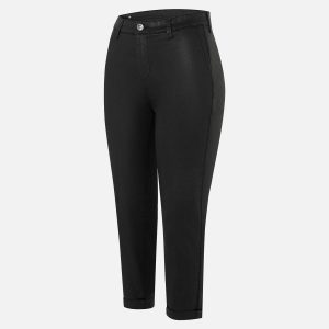 CHINO TURN UP COATED BLACK – Image 3
