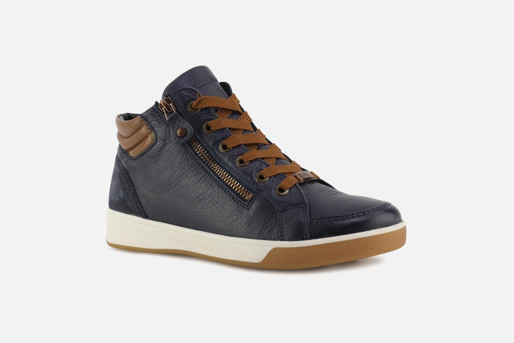 ROMY SPORT HI ZIP BLEU TAN