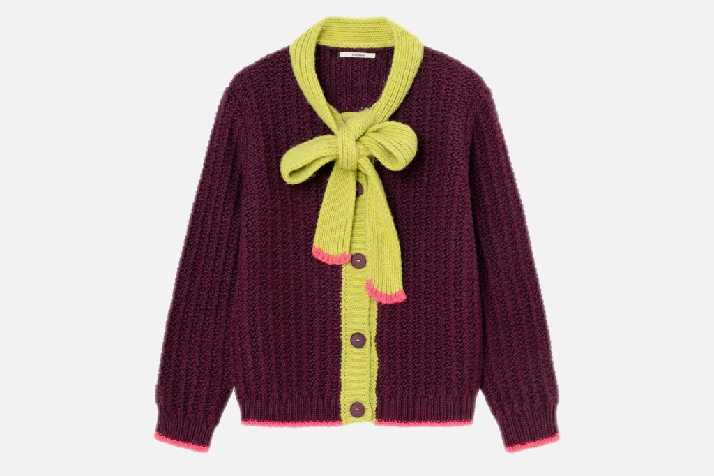 CARDIGAN GRACE AUBERGINE