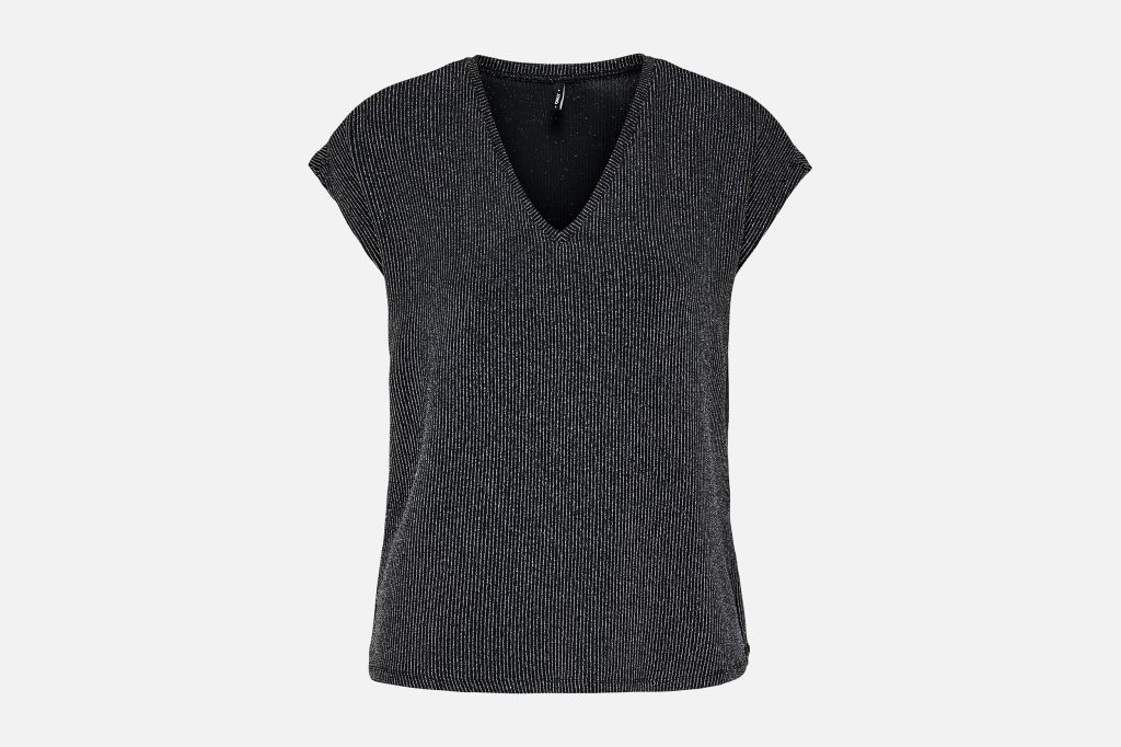 CAROL VNECK BLACK SILVER