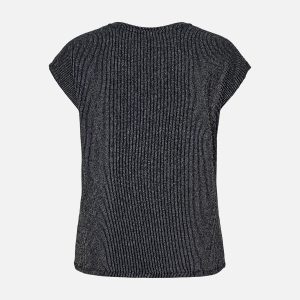 CAROL VNECK BLACK SILVER – Image 2