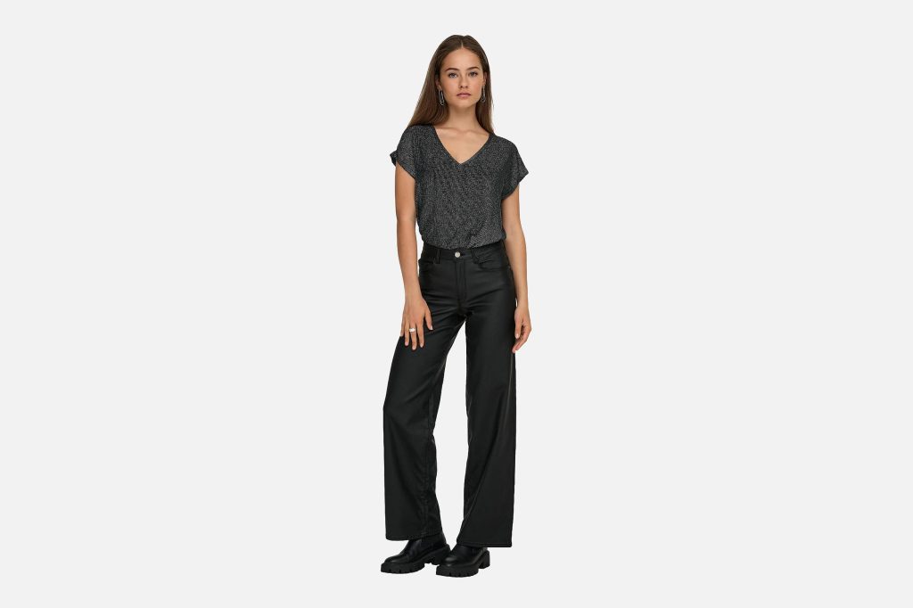 CAROL VNECK BLACK SILVER