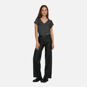 CAROL VNECK BLACK SILVER – Image 3