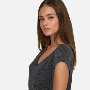 CAROL VNECK BLACK SILVER – Image 6