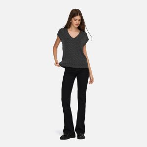 CAROL VNECK BLACK GLITTER – Image 3