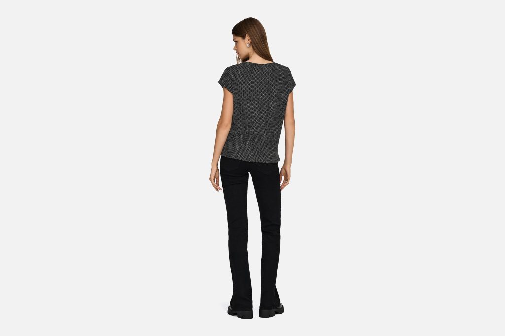 CAROL VNECK BLACK GLITTER
