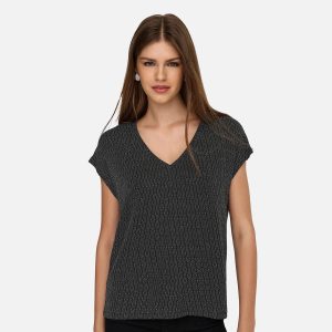 CAROL VNECK BLACK GLITTER – Image 6