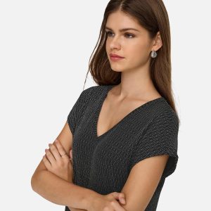 CAROL VNECK BLACK GLITTER – Image 7