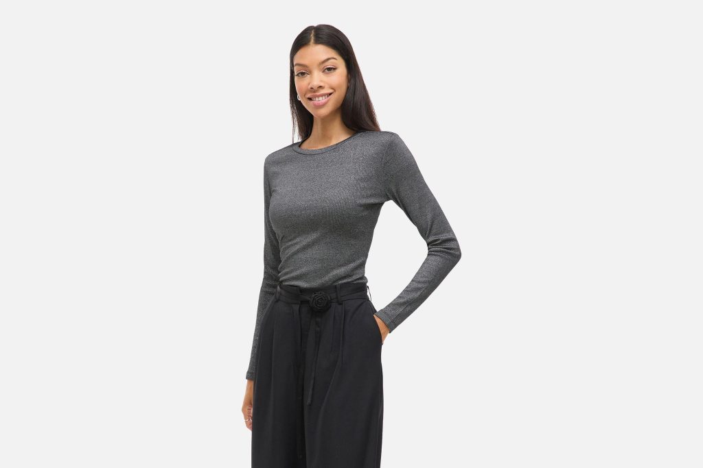 CATREA TOP GLITTER BLACK