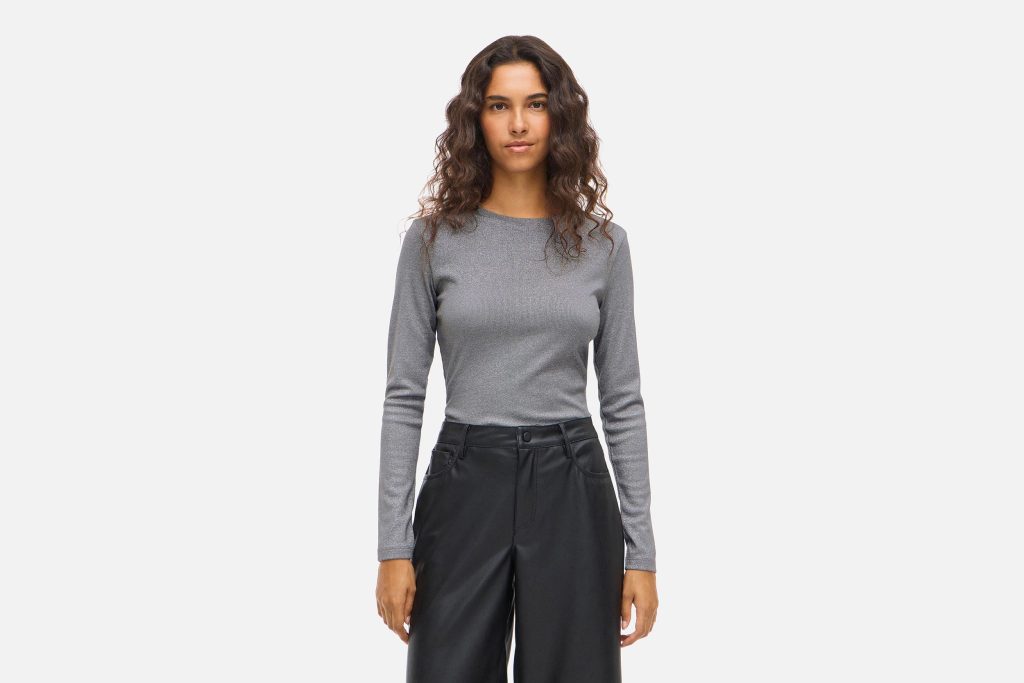 CATREA TOP GLITTER GREY