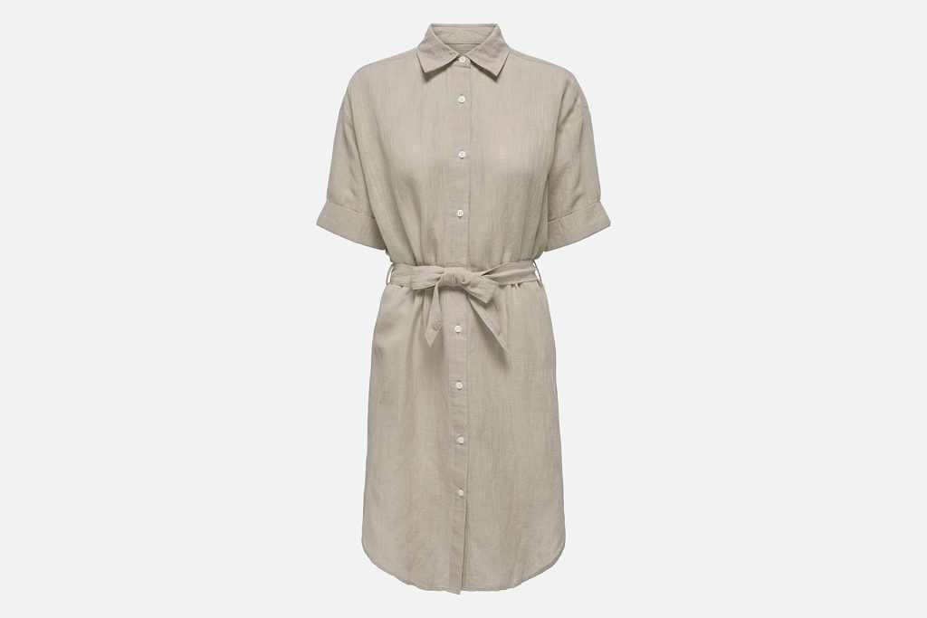 SALLY LINEN DRESS MOONBEAM