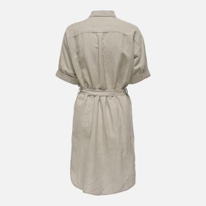 SALLY LINEN DRESS MOONBEAM – Image 2