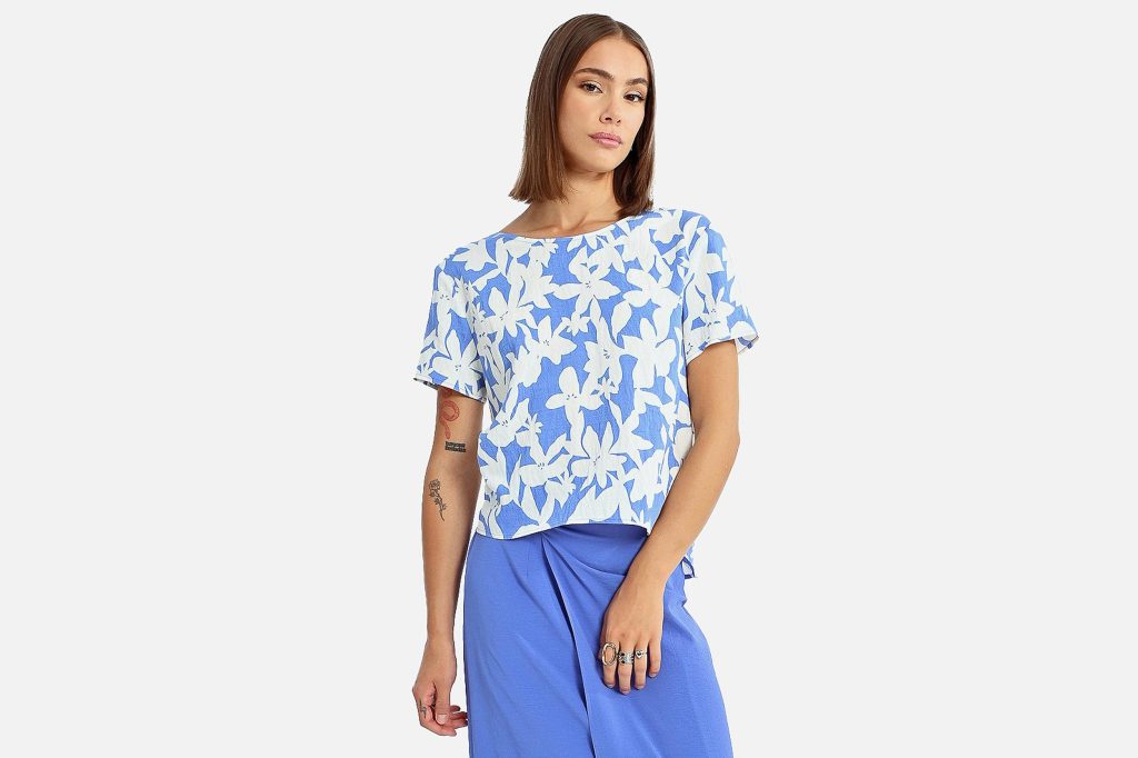 TOP LILI BLUE HOLBOX PRINT