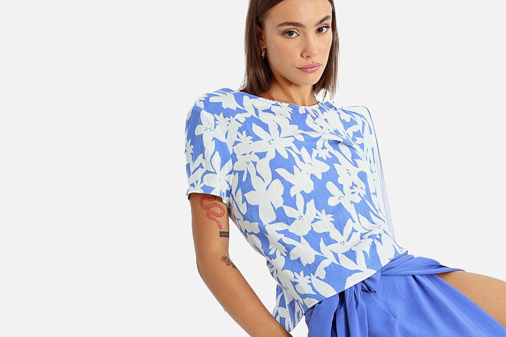 TOP LILI BLUE HOLBOX PRINT