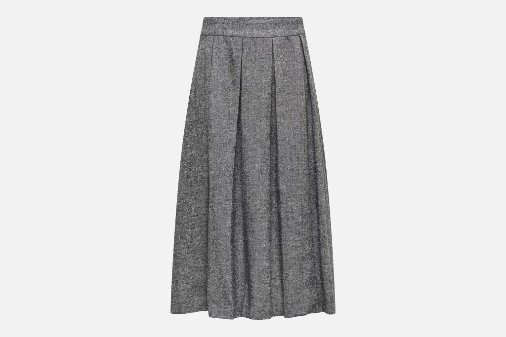 BEEKA WOOL LOOK SKIRT GREY MEL