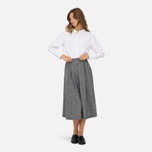BEEKA WOOL LOOK SKIRT GREY MEL – Image 3
