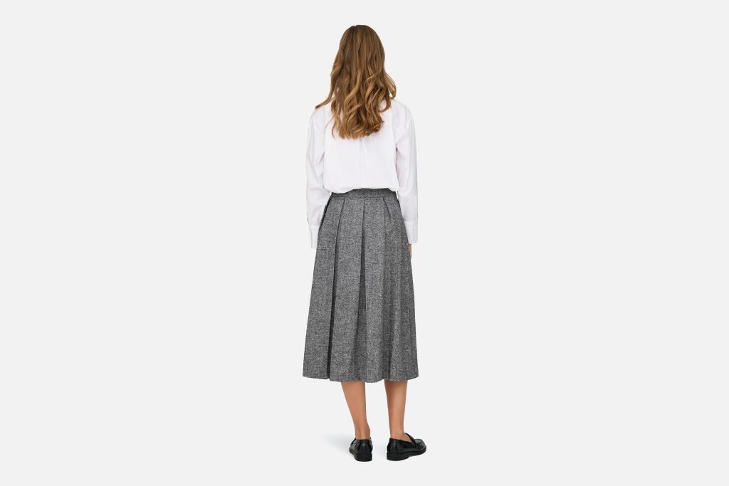 BEEKA WOOL LOOK SKIRT GREY MEL