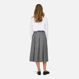 BEEKA WOOL LOOK SKIRT GREY MEL – Image 4