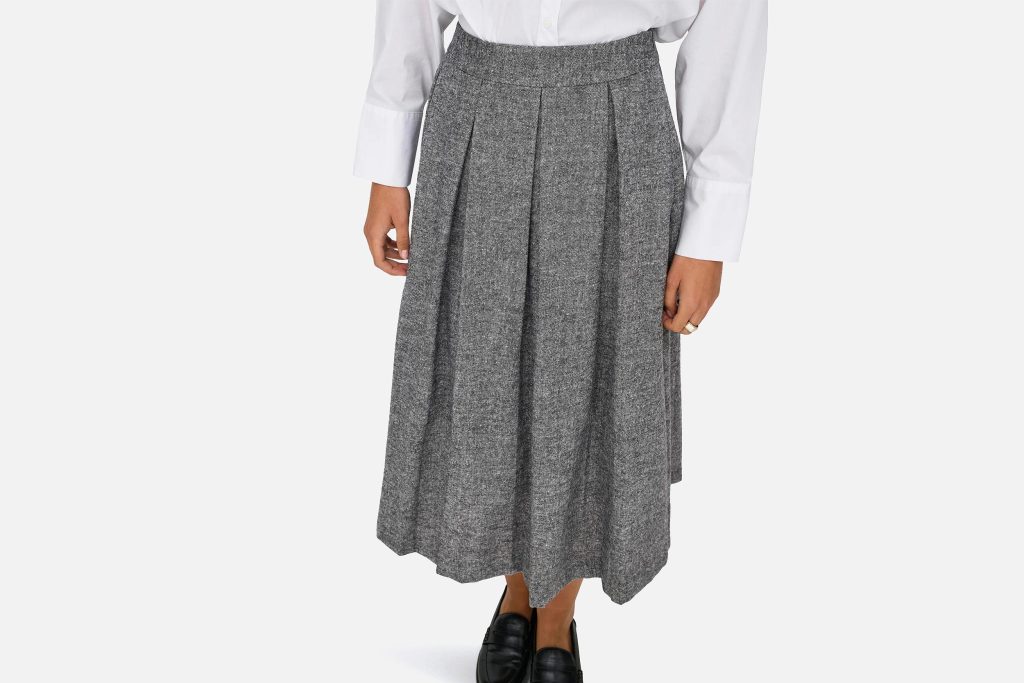 BEEKA WOOL LOOK SKIRT GREY MEL
