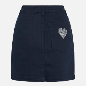 CHIA COEUR MINI SKIRT NAVY – Image 2