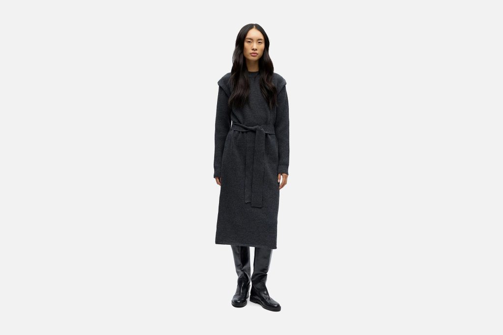 AKI DRESS DARK GREY MELANGE