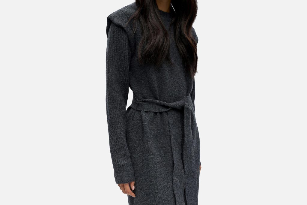 AKI DRESS DARK GREY MELANGE