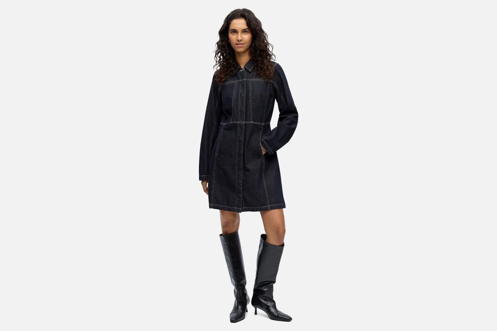 ANITA DENIM DRESS DARK BLUE