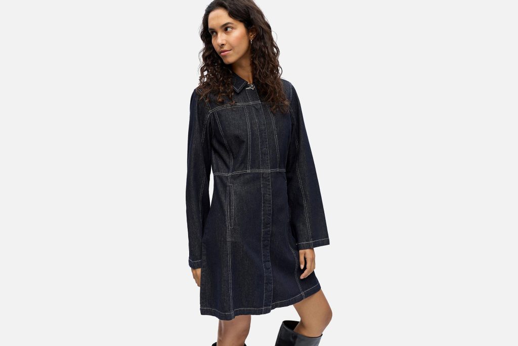 ANITA DENIM DRESS DARK BLUE