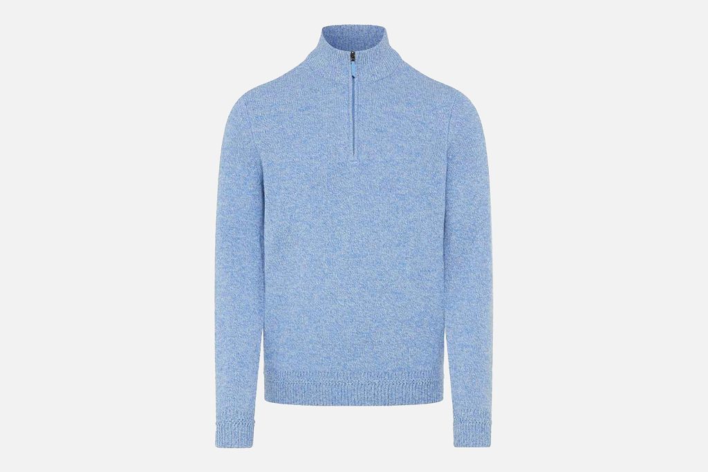 STEFFEN HALF ZIP AZUR MIX