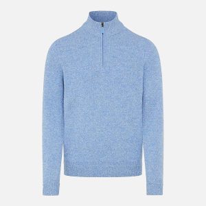 STEFFEN HALF ZIP AZUR MIX - Image 1