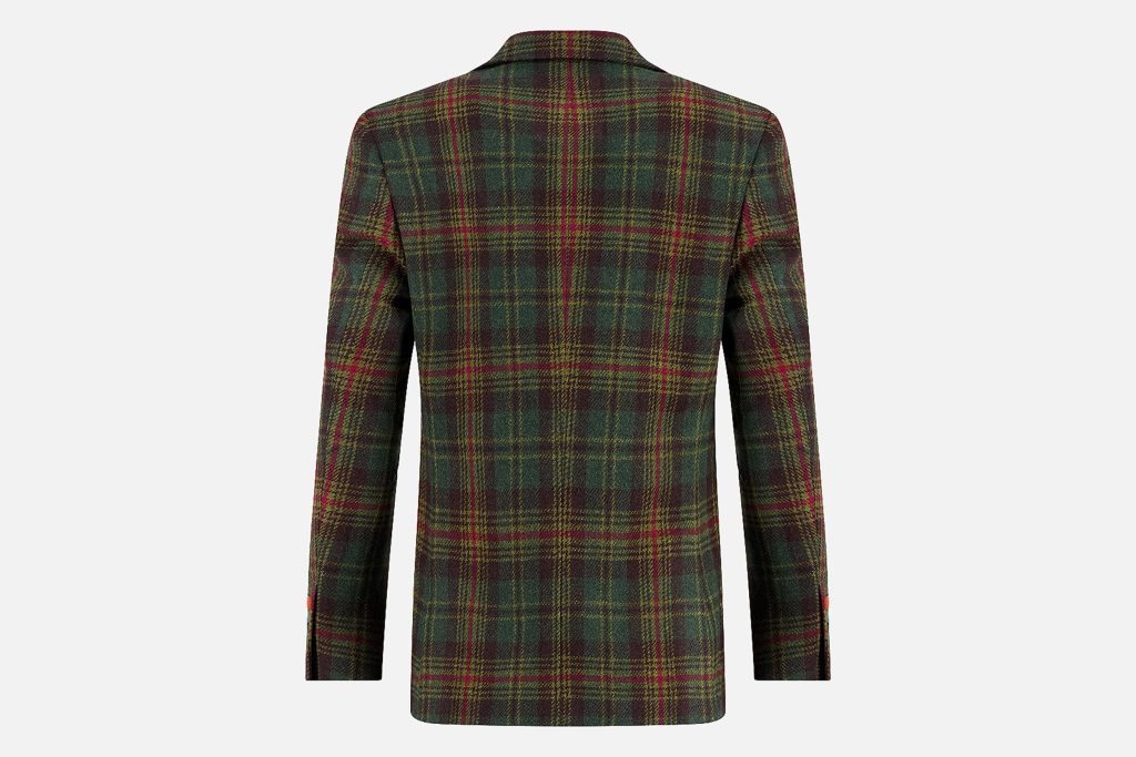 BLAZER TARTAN WOOL LOOK GREEN
