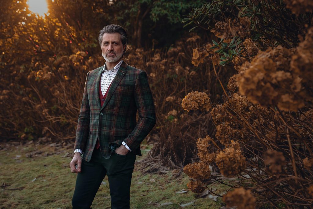 BLAZER TARTAN WOOL LOOK GREEN