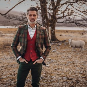 BLAZER TARTAN WOOL LOOK GREEN – Image 6