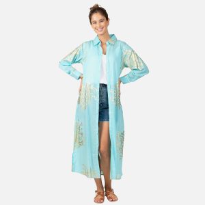 CHEMISE CORAIL BLEU CARAIBES - Image 1