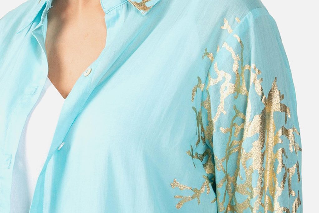 CHEMISE CORAIL BLEU CARAIBES