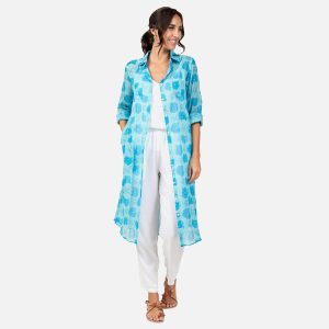 CHEMISE LO FLEUR BLEU CARAIBES - Image 1