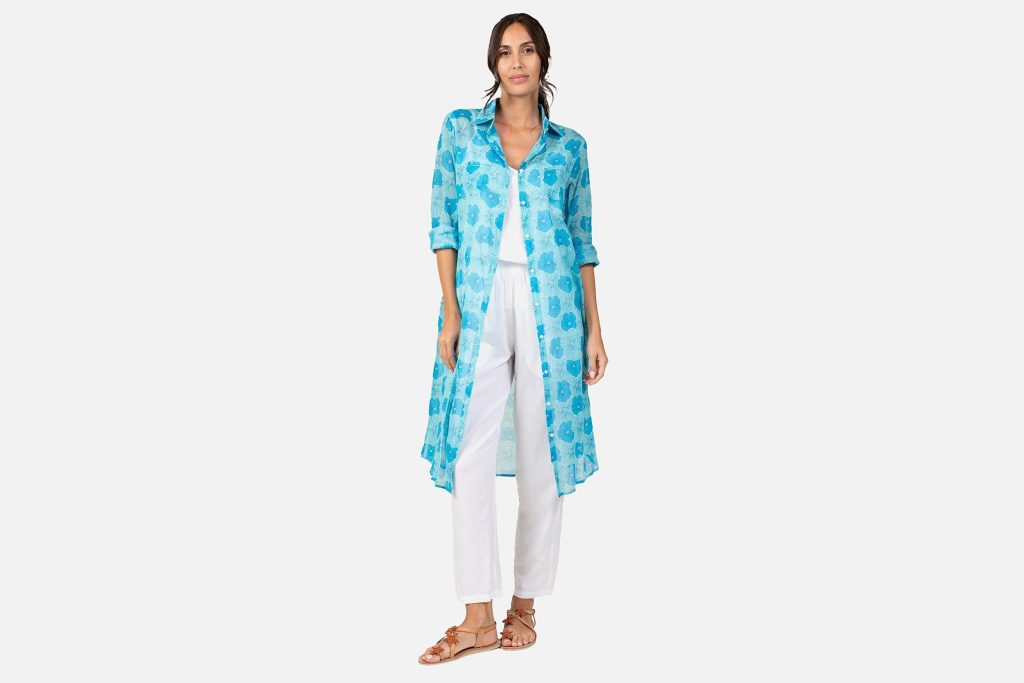 CHEMISE LO FLEUR BLEU CARAIBES