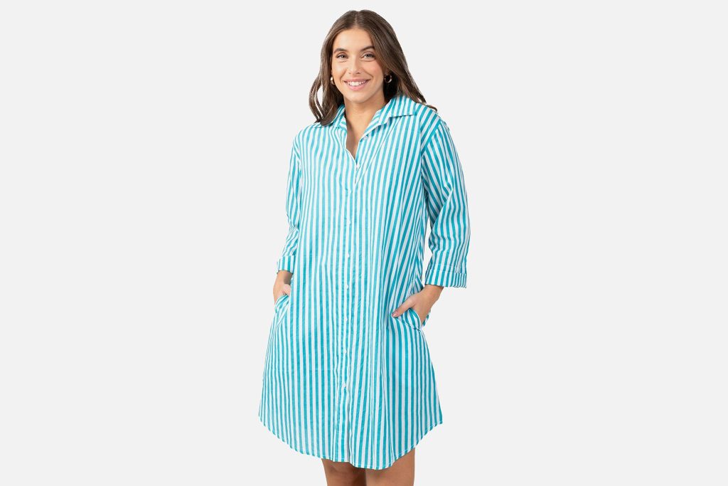CHEMISE LO RAYE BLEU MARIN
