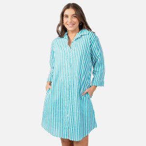 CHEMISE LO RAYE BLEU MARIN - Image 2